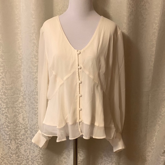 Nine West Cream Blouse - Picture 1 of 7
